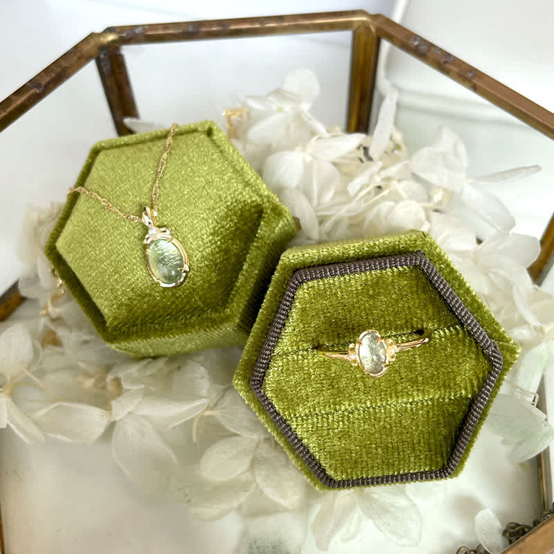 Olivenorma Natural Peridot Ring Necklace - image 16