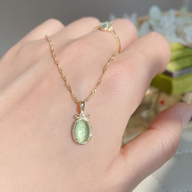 Olivenorma Natural Peridot Ring Necklace - image 6