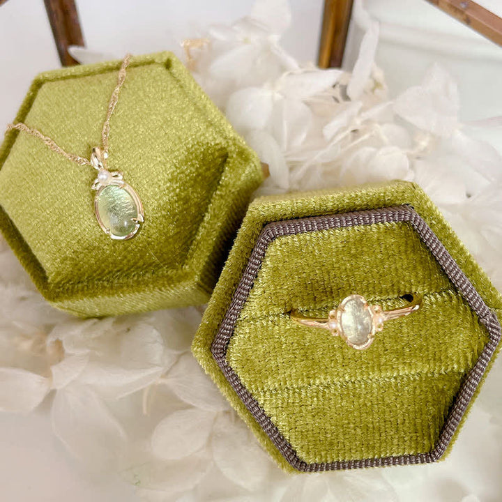 Olivenorma Natural Peridot Ring Necklace - image 19