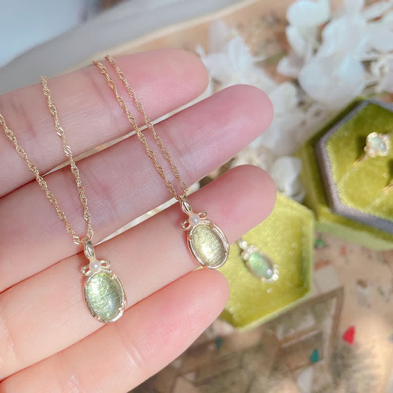 Olivenorma Natural Peridot Ring Necklace - image 12
