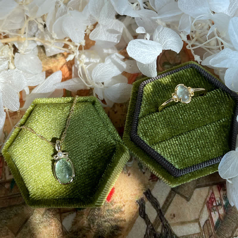 Olivenorma Natural Peridot Ring Necklace - image 17