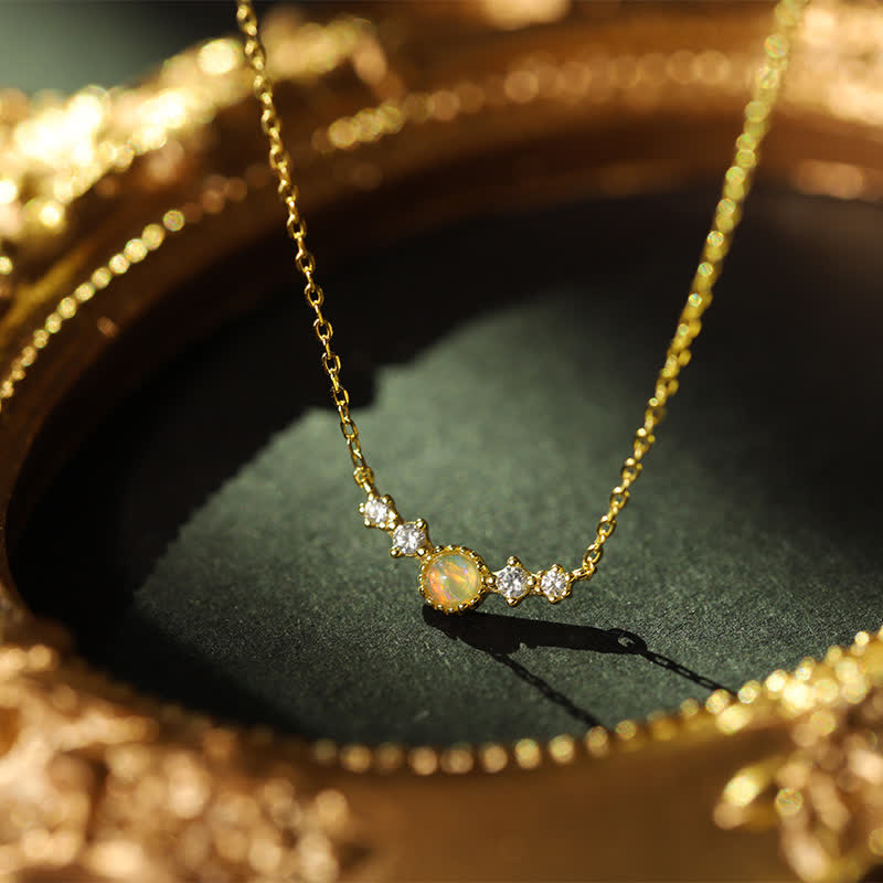 Olivenorma Opal White Zircon Long Pendant Necklace - image 0