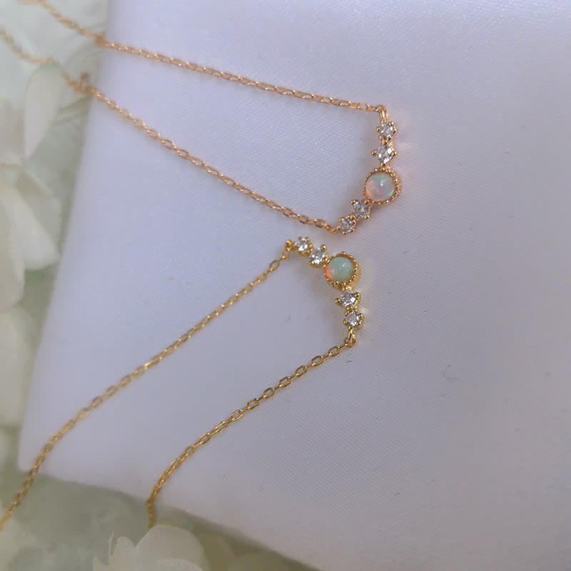 Olivenorma Opal White Zircon Long Pendant Necklace - image 6