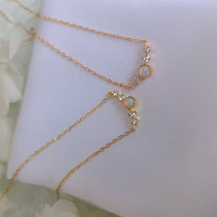 Olivenorma Opal White Zircon Long Pendant Necklace - image 6
