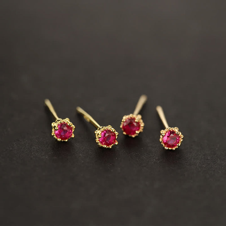 Olivenorma Delicate Garnet Ring Earrings Necklace - image 6