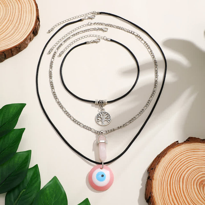 Olivenorma Natural Stone Tree Of Life Pendant Necklace Set - image 2