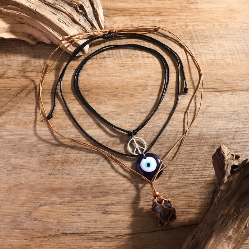 Olivenorma Natural Stone Tree Of Life Pendant Necklace Set - image 25