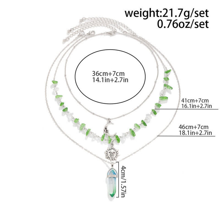 Olivenorma Ethnic Gravel Beads Sun Tree Of Life Necklace - image 12