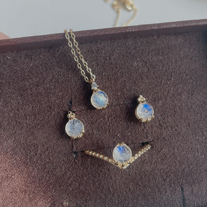 Olivenorma Natural Moonstone Jewelry Set - image 14