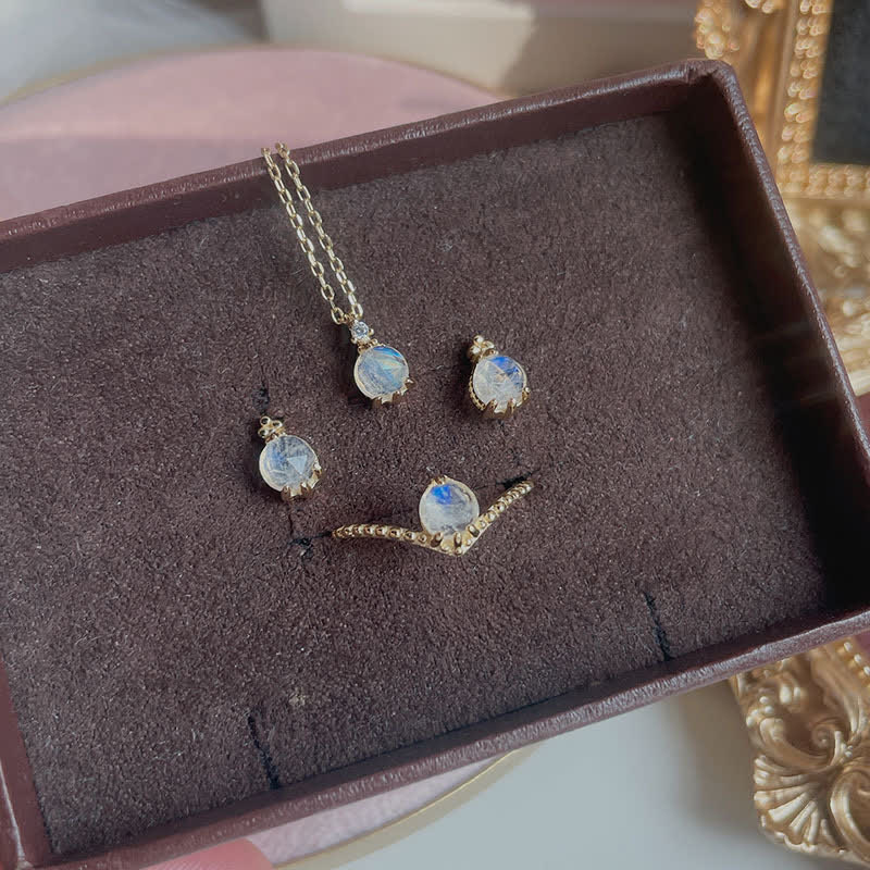 Olivenorma Natural Moonstone Jewelry Set - image 13