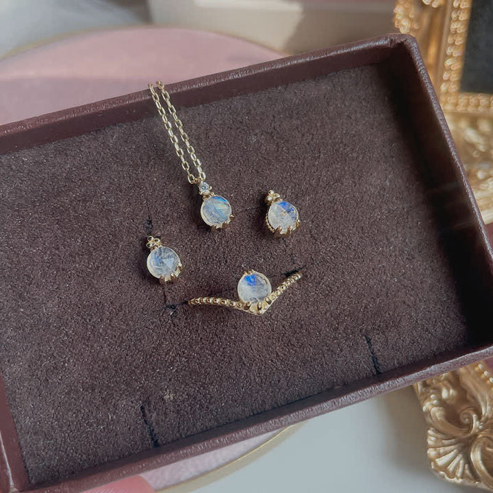 Olivenorma Natural Moonstone Jewelry Set - image 13