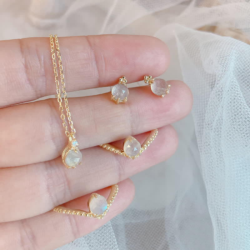 Olivenorma Natural Moonstone Jewelry Set - image 8