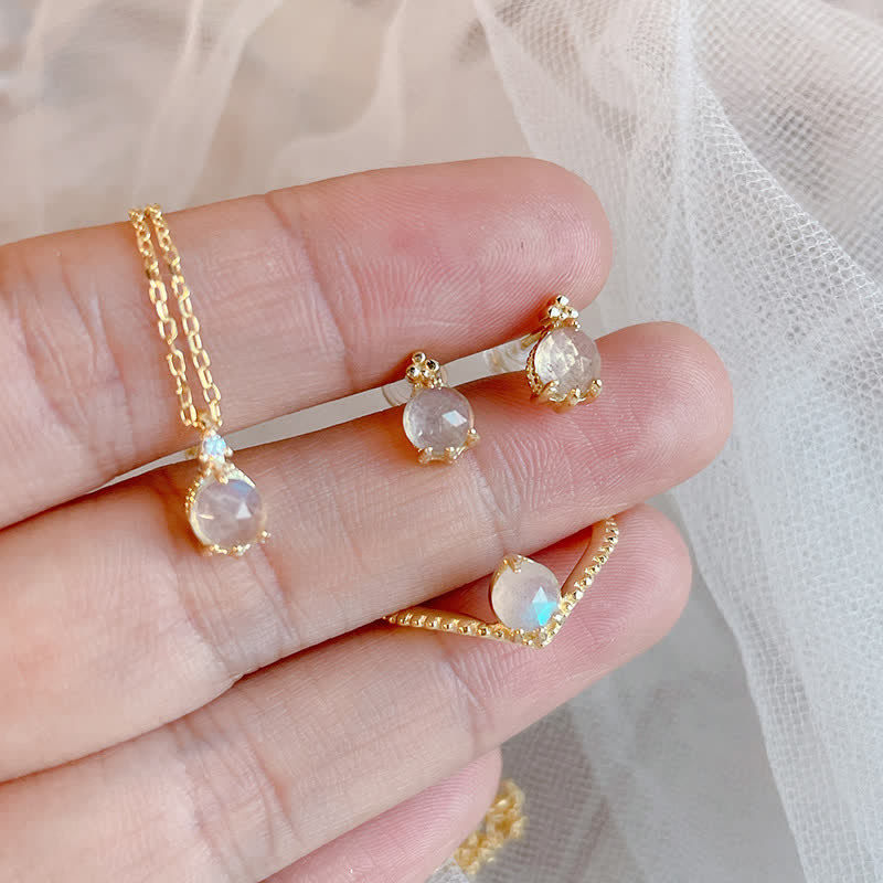 Olivenorma Natural Moonstone Jewelry Set - image 11