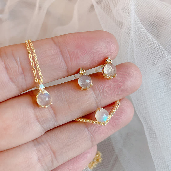Olivenorma Natural Moonstone Jewelry Set - image 11