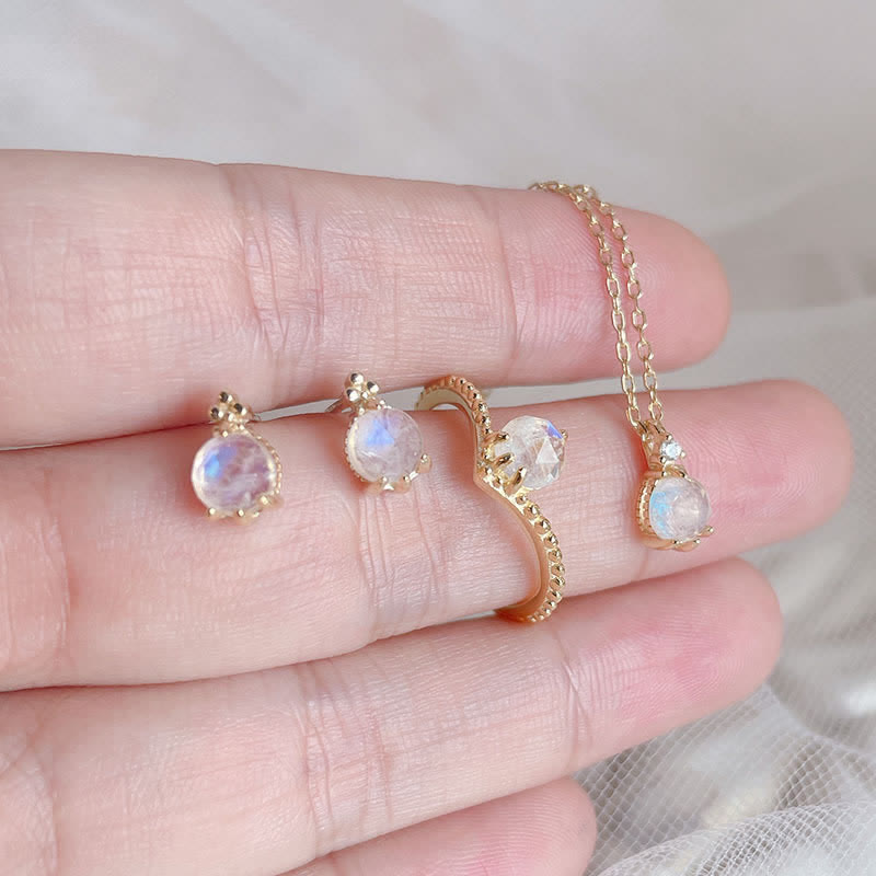 Olivenorma Natural Moonstone Jewelry Set - image 6