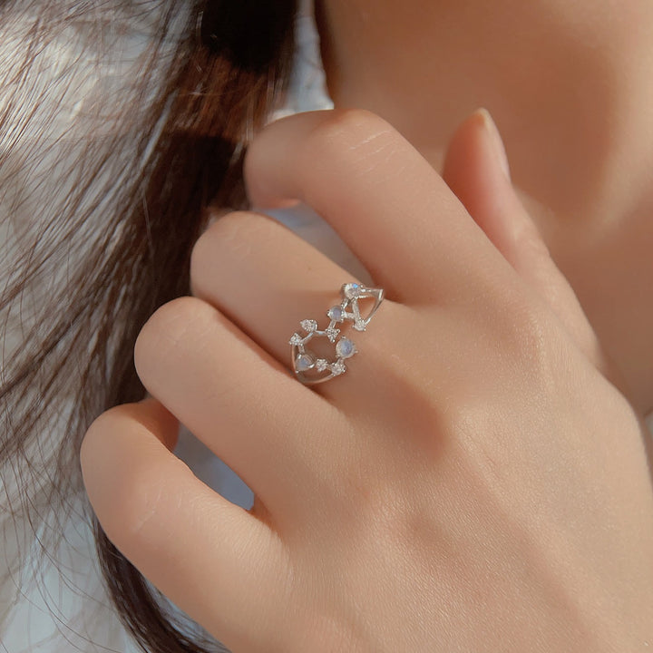 Olivenorma Natural Moonstone Zodiac Symbol Ring - image 41