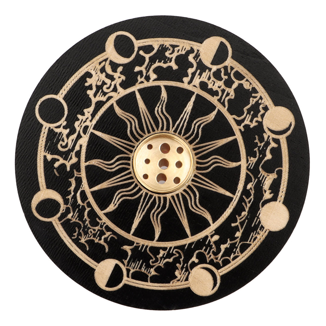 Olivenorma Lotus Purity Wooden Incense Stick Holder - Moon Phases - Black - image 9