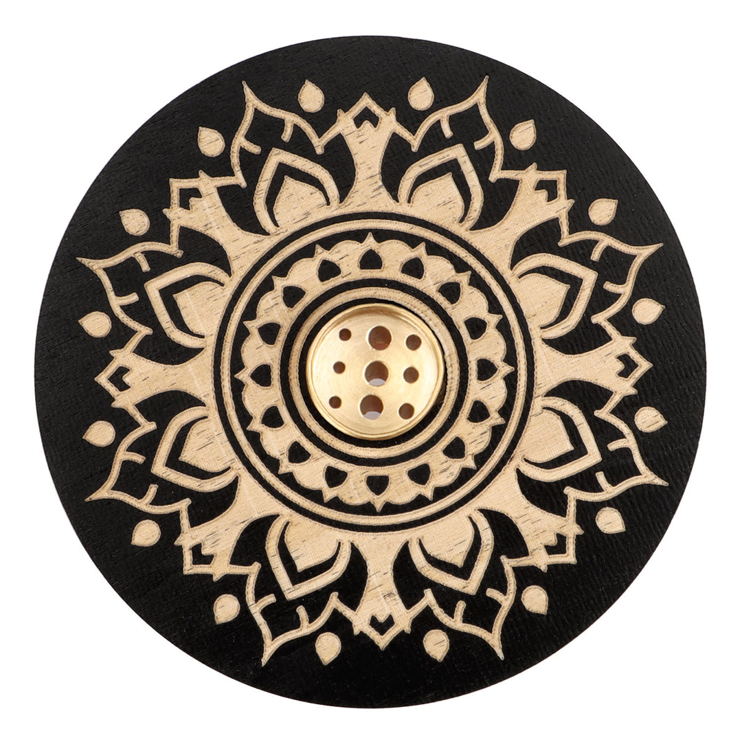 Olivenorma Lotus Purity Wooden Incense Stick Holder - Lotus - Black - image 1
