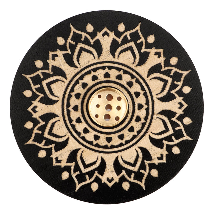 Olivenorma Lotus Purity Wooden Incense Stick Holder - Lotus - Black - image 1