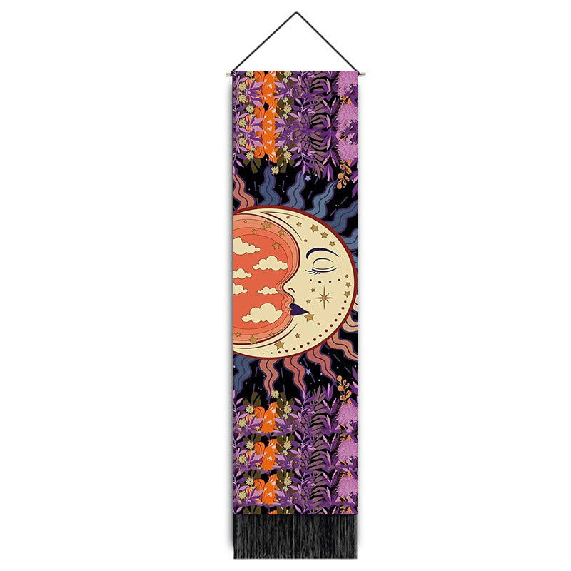 Olivenorma Moon And Sun Wall Hanging Ornament Tapestry - Moon - 32.5*130cm - image 1