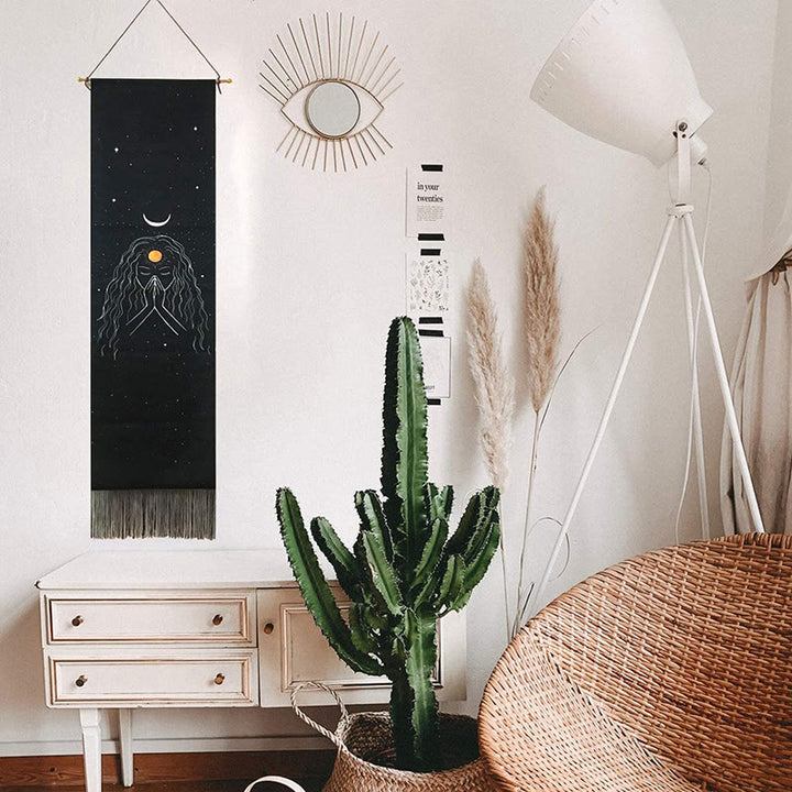 Olivenorma Bohemian Wall Hanging Ornament Tassel Tapestry - Pray Girl - image 25