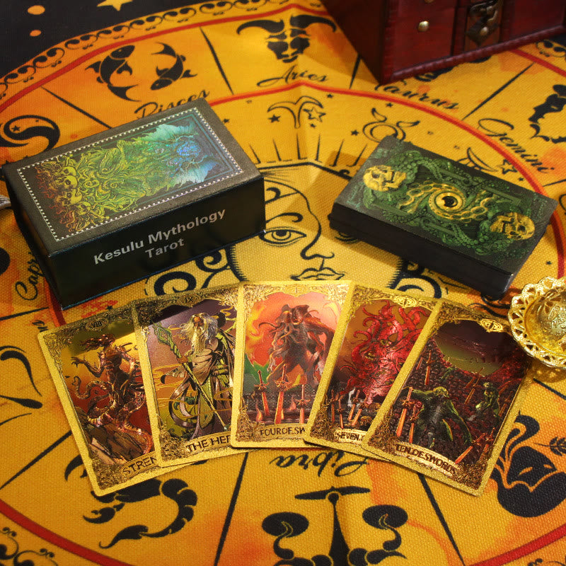 Olivenorma Cthulhu Mythos Gold Foil Collectible Divination Tarot Card - image 2