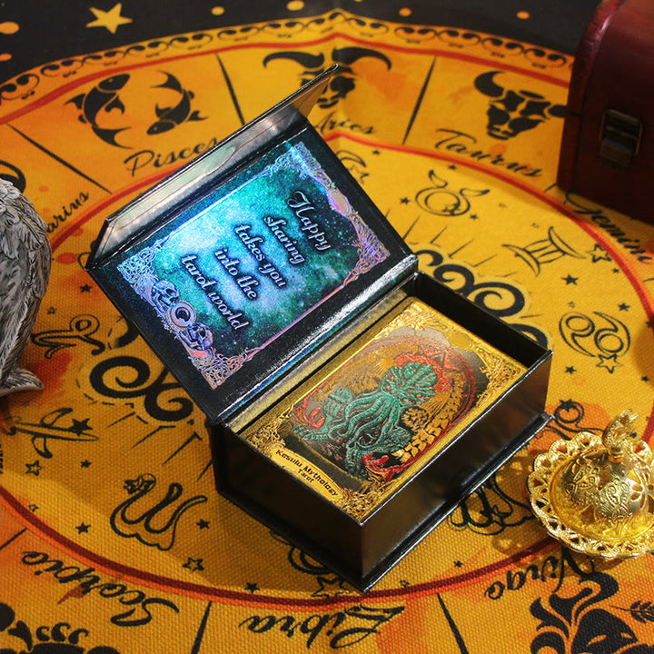 Olivenorma Cthulhu Mythos Gold Foil Collectible Divination Tarot Card - image 1