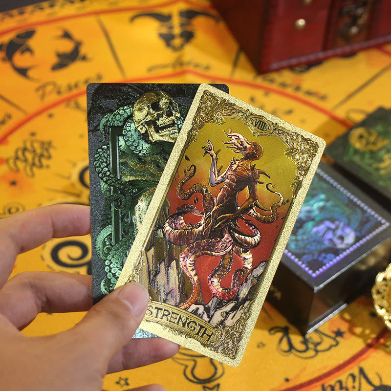 Olivenorma Cthulhu Mythos Gold Foil Collectible Divination Tarot Card - image 5