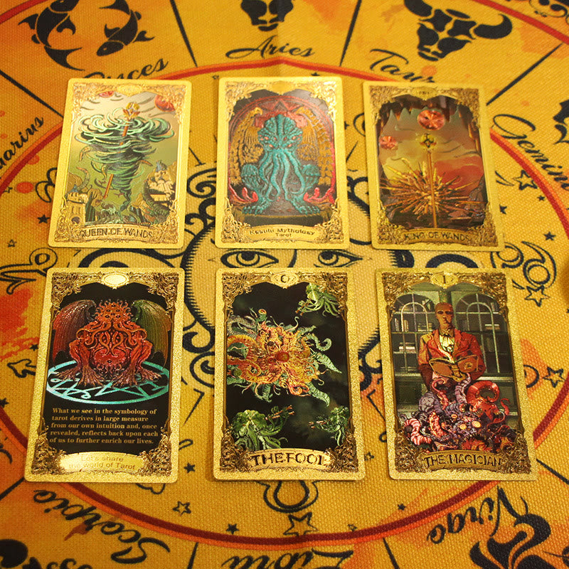Olivenorma Cthulhu Mythos Gold Foil Collectible Divination Tarot Card - image 3