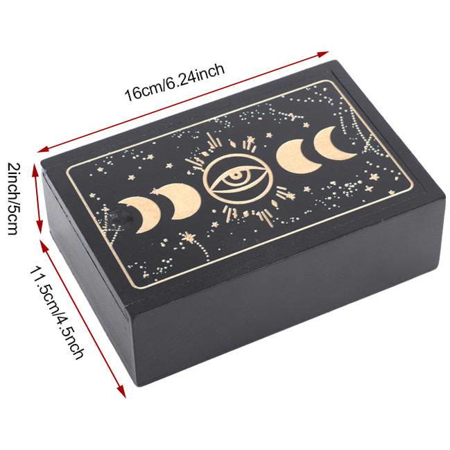 Olivenorma Wooden Moon Phases Engraved Divination Tarot Box - image 8