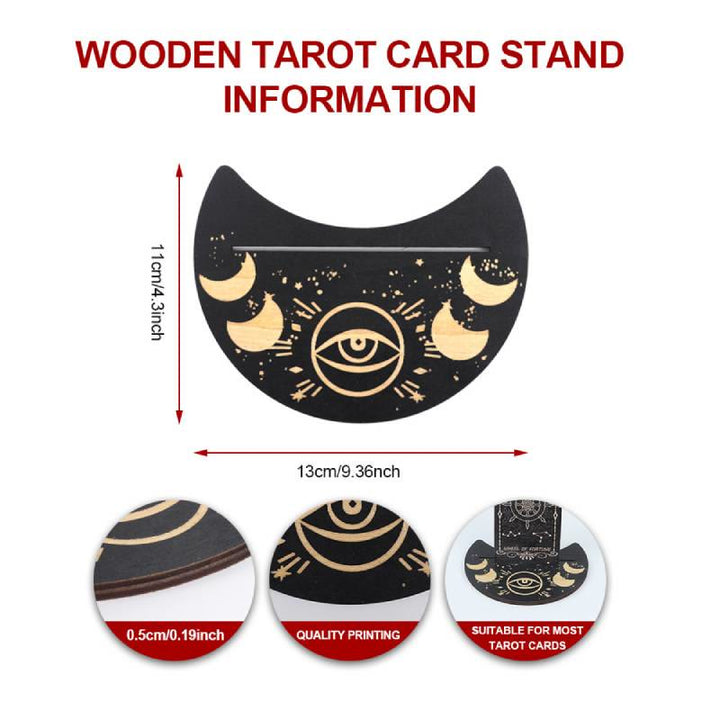 Olivenorma Wooden Moon Phases Engraved Divination Tarot Box - image 7