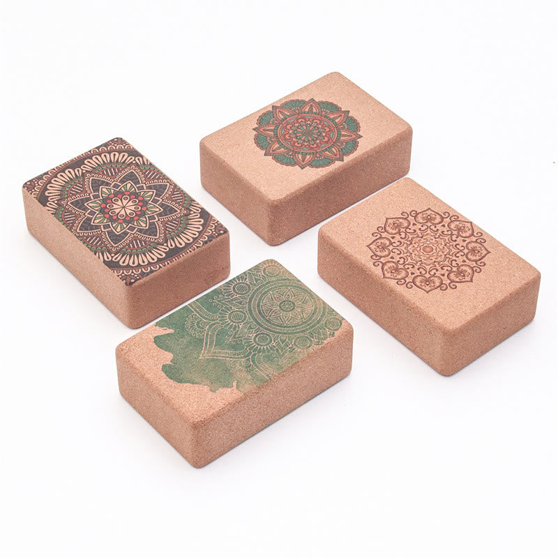 Olivenorma Soft Non-Slip Premium Mandala Cork Yoga Block - image 0