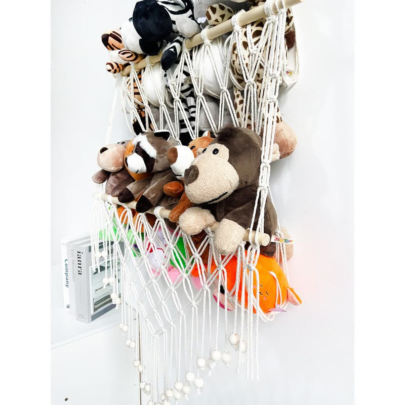 Olivenorma Handmade Cotton Rope Doll Storage Rack Wall Decor - image 4