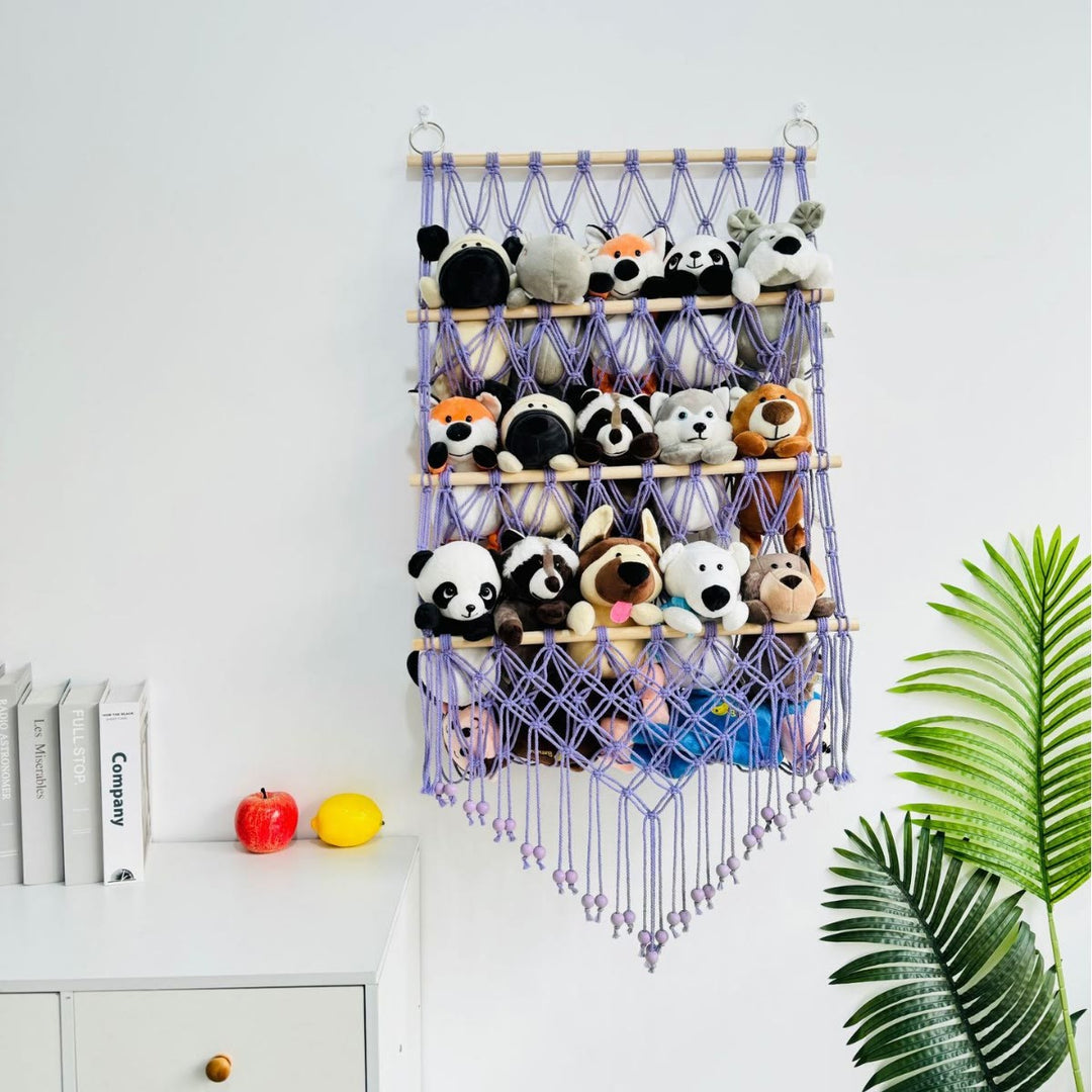 Olivenorma Handmade Cotton Rope Doll Storage Rack Wall Decor - image 15