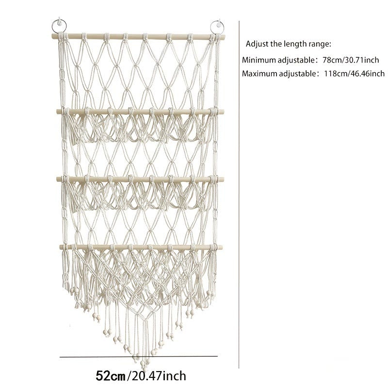Olivenorma Handmade Cotton Rope Doll Storage Rack Wall Decor - image 6
