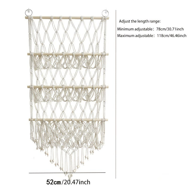 Olivenorma Handmade Cotton Rope Doll Storage Rack Wall Decor - image 6