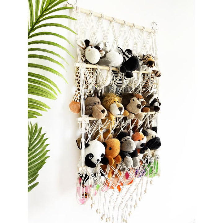 Olivenorma Handmade Cotton Rope Doll Storage Rack Wall Decor - image 2
