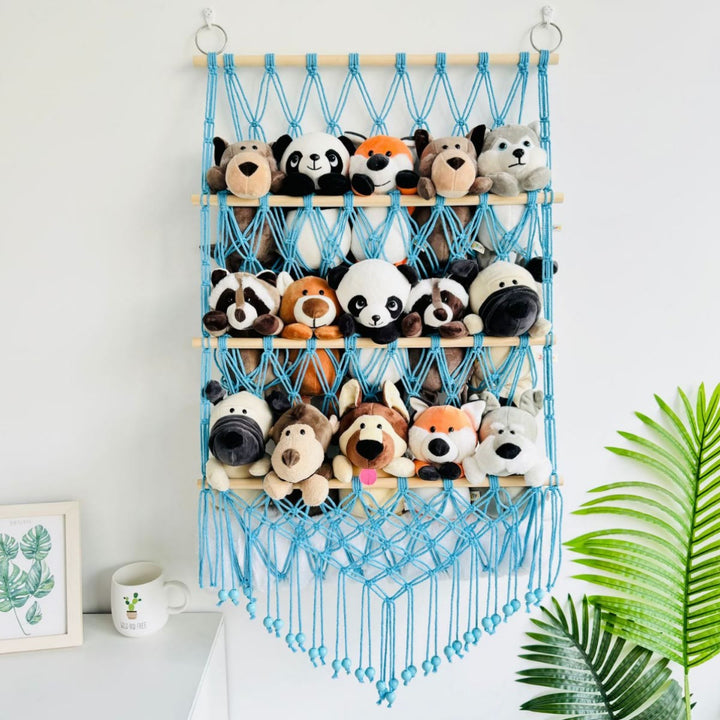 Olivenorma Handmade Cotton Rope Doll Storage Rack Wall Decor - image 12