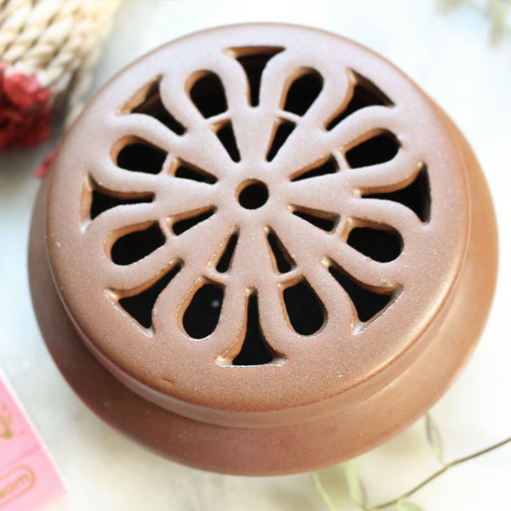 Olivenorma Ceramic Round Incense Burning Crystal Cleansing Bowl - image 2