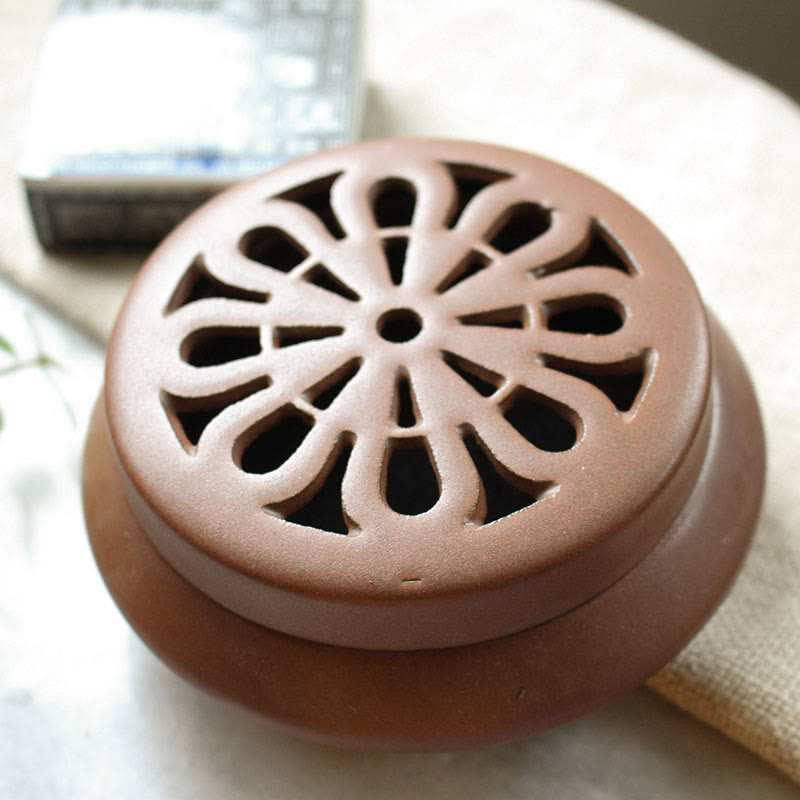 Olivenorma Ceramic Round Incense Burning Crystal Cleansing Bowl - image 1