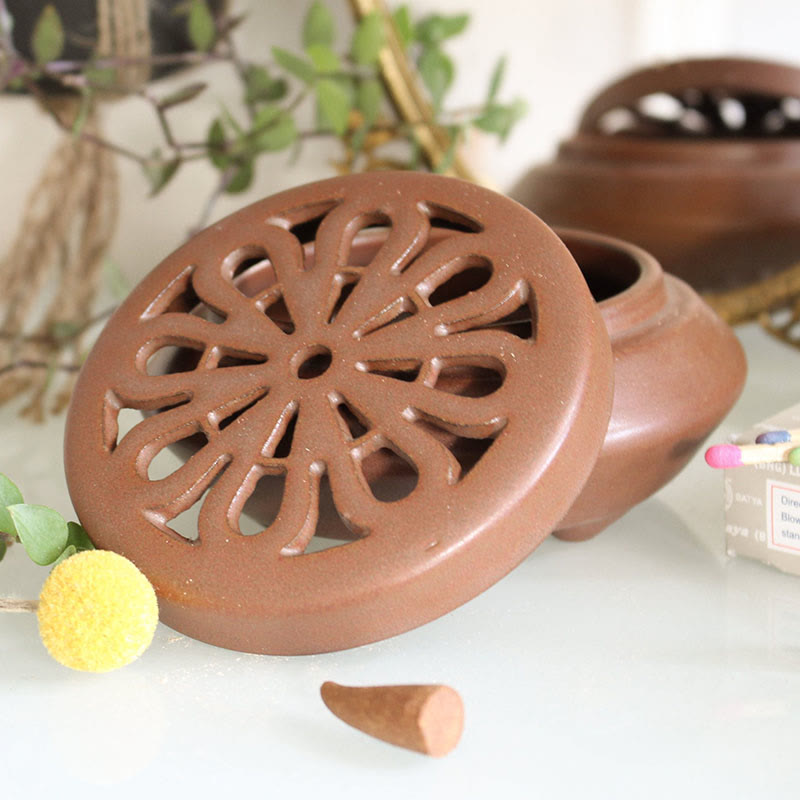 Olivenorma Ceramic Round Incense Burning Crystal Cleansing Bowl - image 4