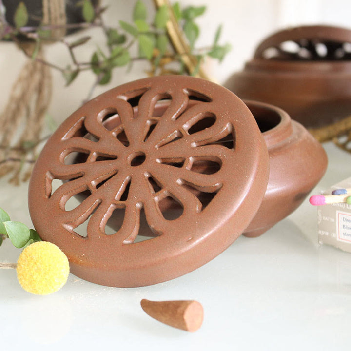 Olivenorma Ceramic Round Incense Burning Crystal Cleansing Bowl - image 4