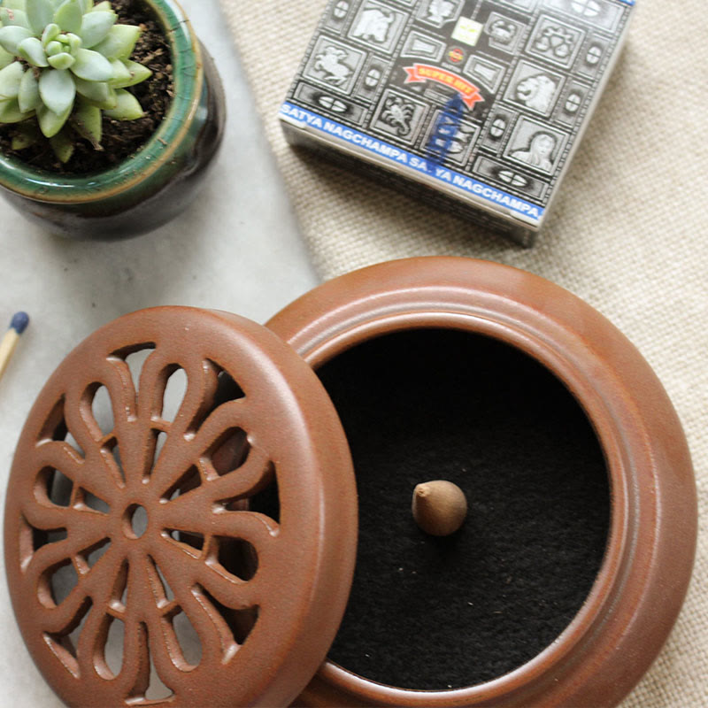 Olivenorma Ceramic Round Incense Burning Crystal Cleansing Bowl - image 5