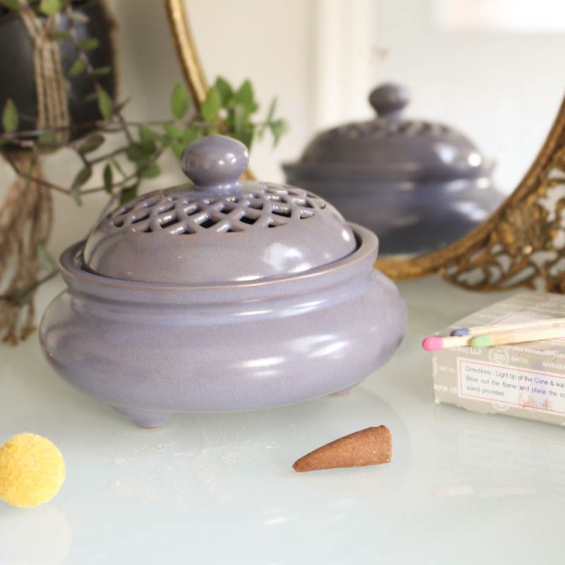 Olivenorma Mandala Ceramic Crystal Cleansing Smudging Bowl - image 1