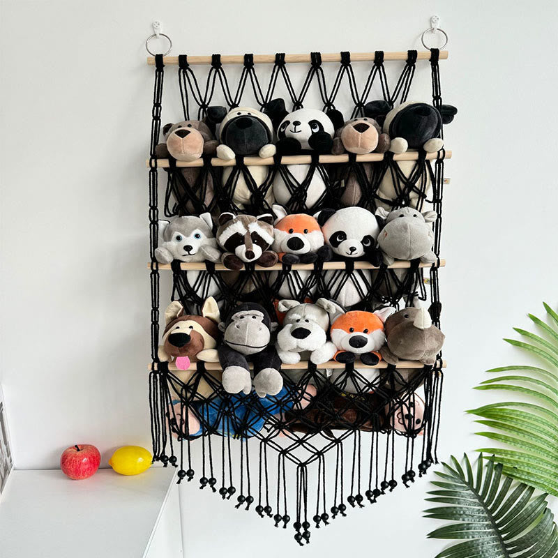 Olivenorma Handmade Cotton Rope Doll Storage Rack Wall Decor - image 18