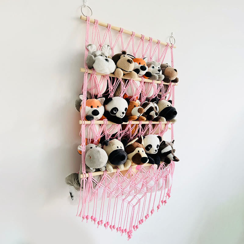 Olivenorma Handmade Cotton Rope Doll Storage Rack Wall Decor - image 10