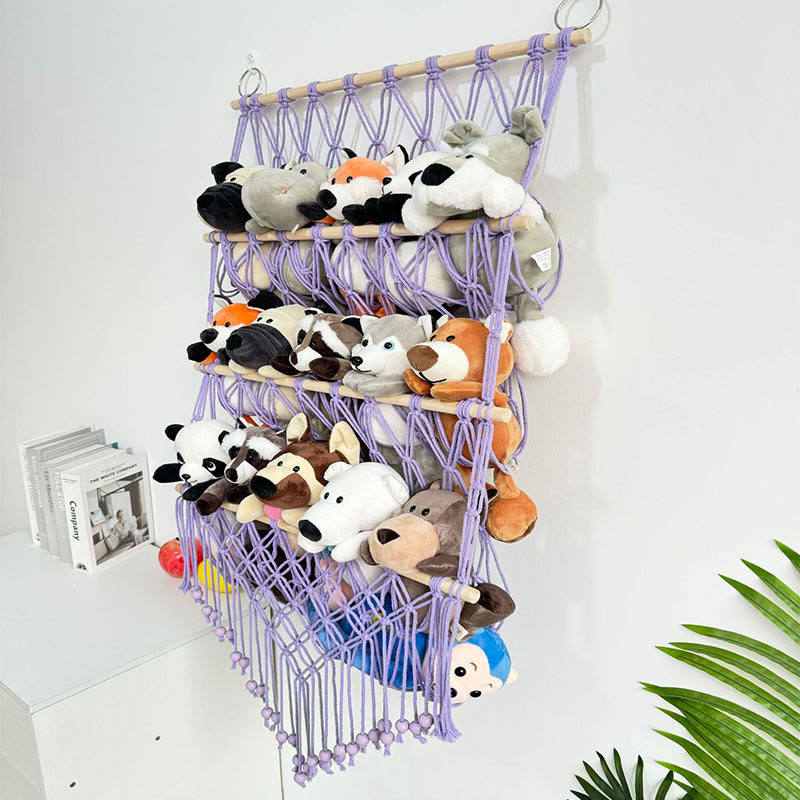Olivenorma Handmade Cotton Rope Doll Storage Rack Wall Decor - image 16