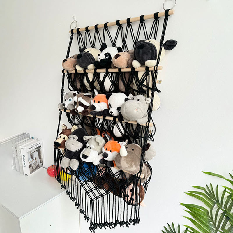 Olivenorma Handmade Cotton Rope Doll Storage Rack Wall Decor - image 19