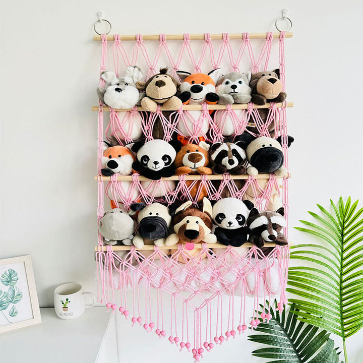 Olivenorma Handmade Cotton Rope Doll Storage Rack Wall Decor - image 9