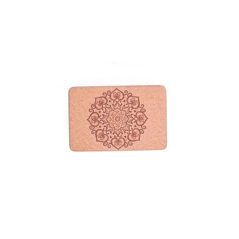 Olivenorma Soft Non-Slip Premium Mandala Cork Yoga Block - Style #A - image 1